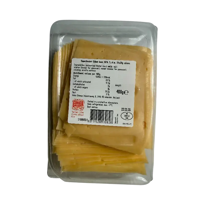 Edam Cheese Slices – Shoshana Brand Dutch 400g