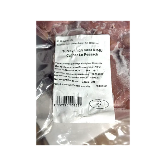 Turkey Thigh Meat KM4U – Cacher Le Pessach (0.835 kg)