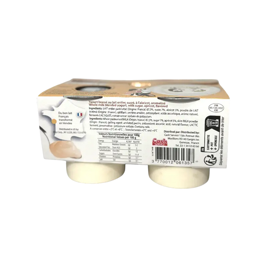 Makabi Yaourt Brassé Abricot – Apricot Blended Yogurt 3.2% (4×125 g / 500 g)