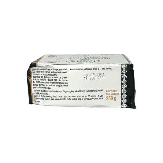 Le Gall Professionnel Beurre de Bretagne – Brittany Butter Unsalted (250 g)