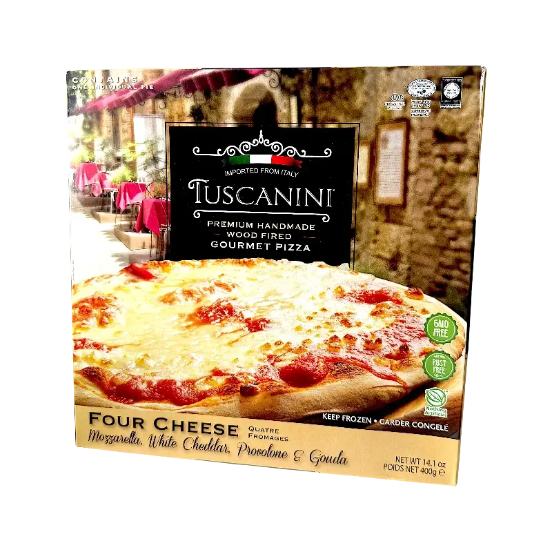 Tuscanini Premium Handmade Wood Fired Gourmet Pizza – Four Cheese (400 g)
