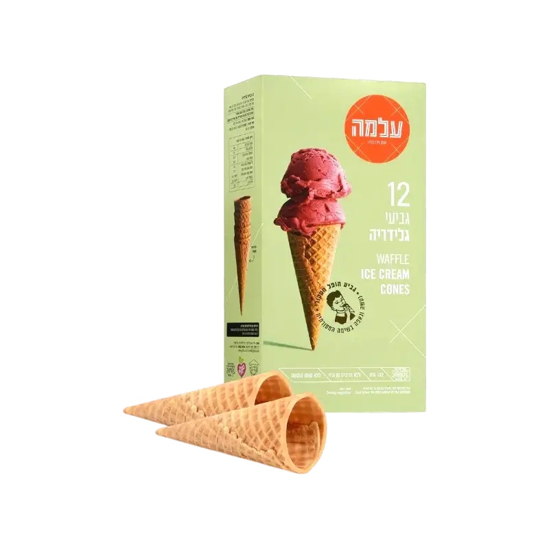 Waffle Ice Cream Cones – 12 pcs (Alma)