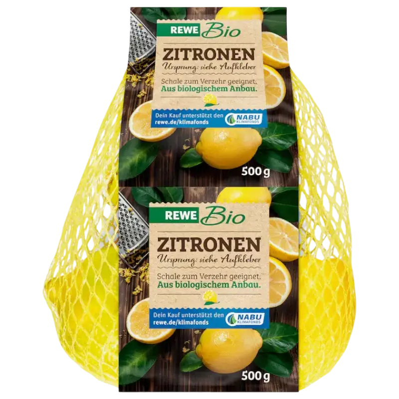 Organic Lemons — Fresh Citrus Fruit Bio Zitrone 500g