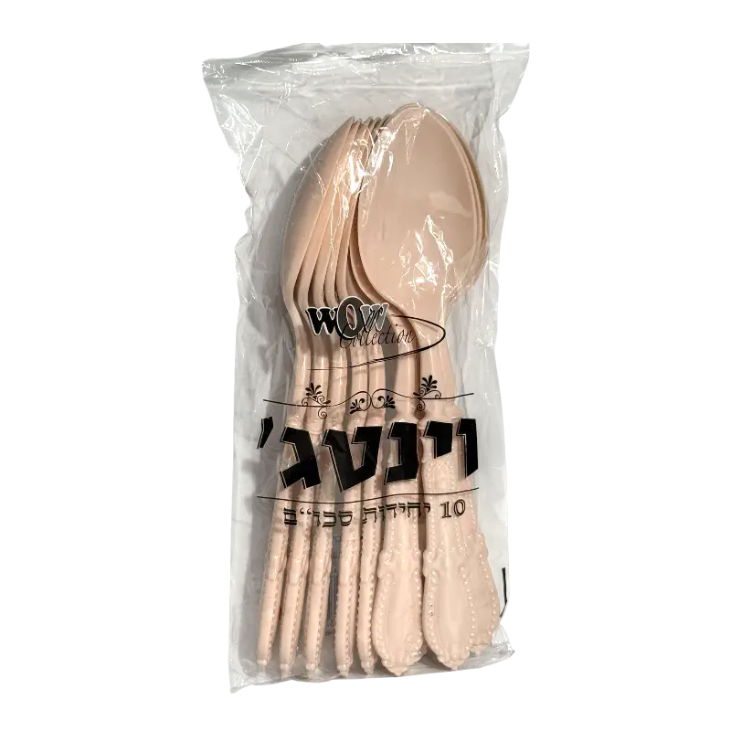 Wow! Disposable Plastic Spoons Rose Gold 10 pcs