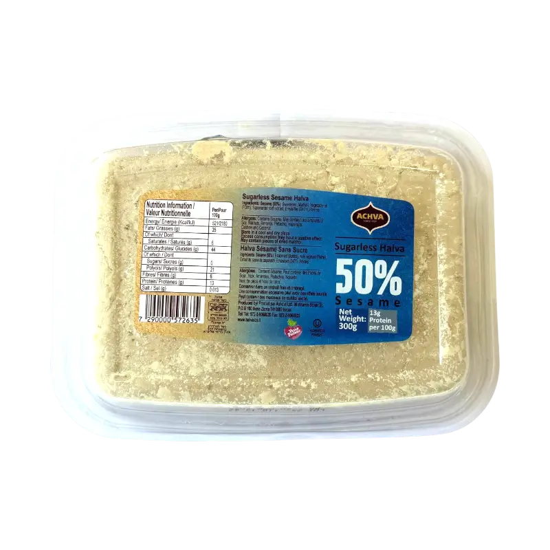 Achva Sugarless Halva – 50% Sesame