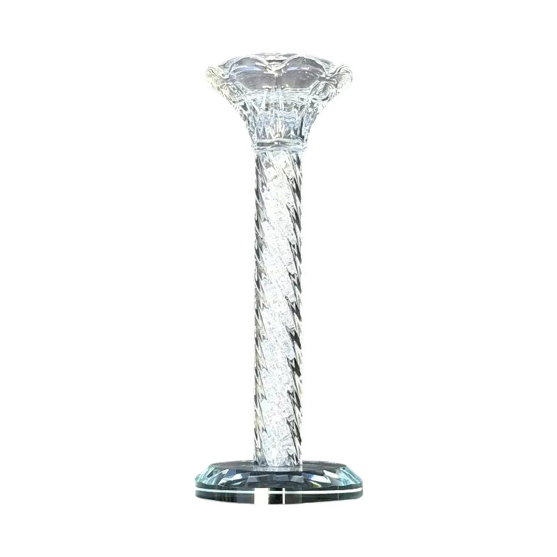 Crystal Candlestick – Elegant Clear Glass Design