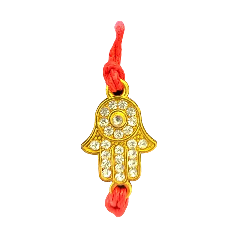Hamsa Bracelet – Red String Amulet with Crystal Hand Charm