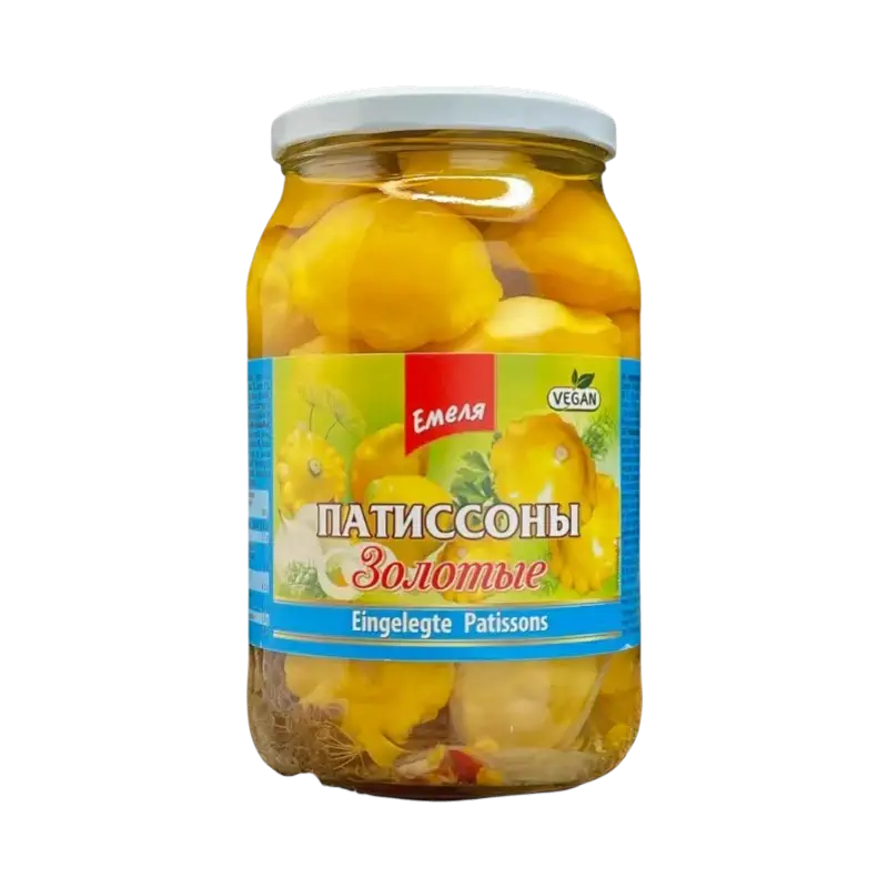 Pickled Golden Pattypan Squash (Patissons) 900 ml – Emelja