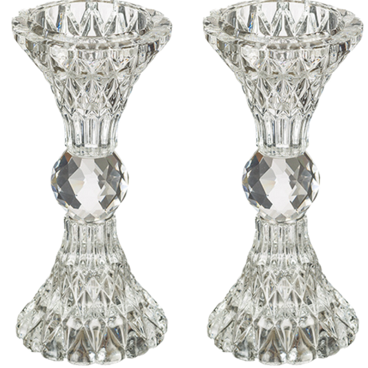 "Crystal Elegant" Candlesticks, 13 cm