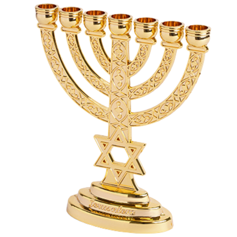 Menorah 10 cm Gold Finish