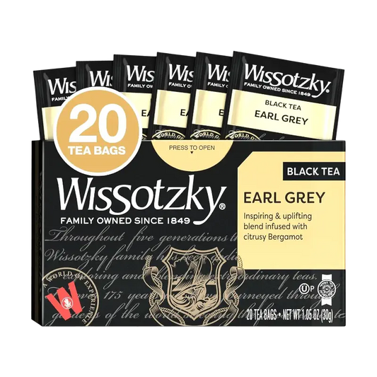 Wissotzky Earl Grey Black Tea, 20 Tea Bags | Fragrant & Aromatic Tea | Antioxidant Rich | Uplifting Black Tea Bags