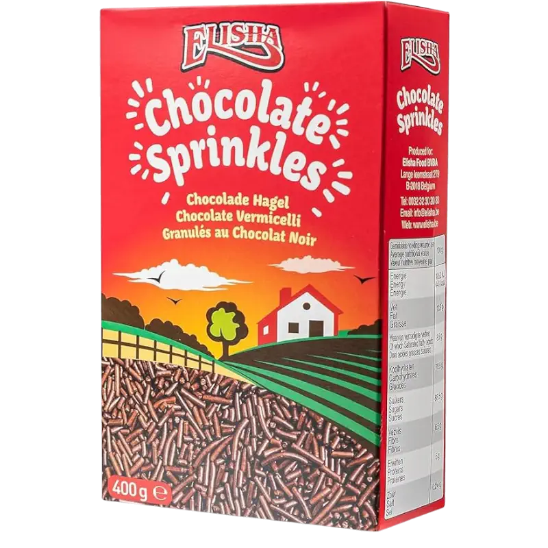 Elisha Chocolate Sprinkles 400g – Dark Chocolate Vermicelli Sprinkles