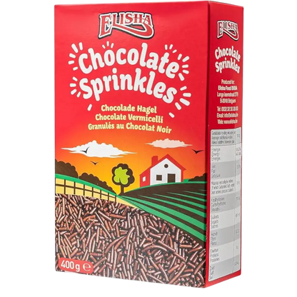 Elisha Chocolate Sprinkles 400g – Dark Chocolate Vermicelli Sprinkles