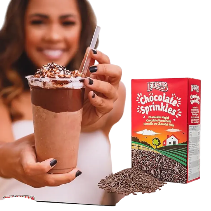 Elisha Chocolate Sprinkles 400g – Dark Chocolate Vermicelli Sprinkles