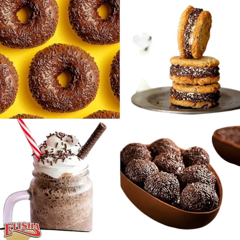 Elisha Chocolate Sprinkles 400g – Dark Chocolate Vermicelli Sprinkles