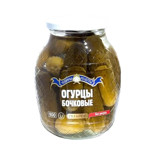Barrel Pickled Cucumbers (No Vinegar) 840g – Teshini Rezepty Premium