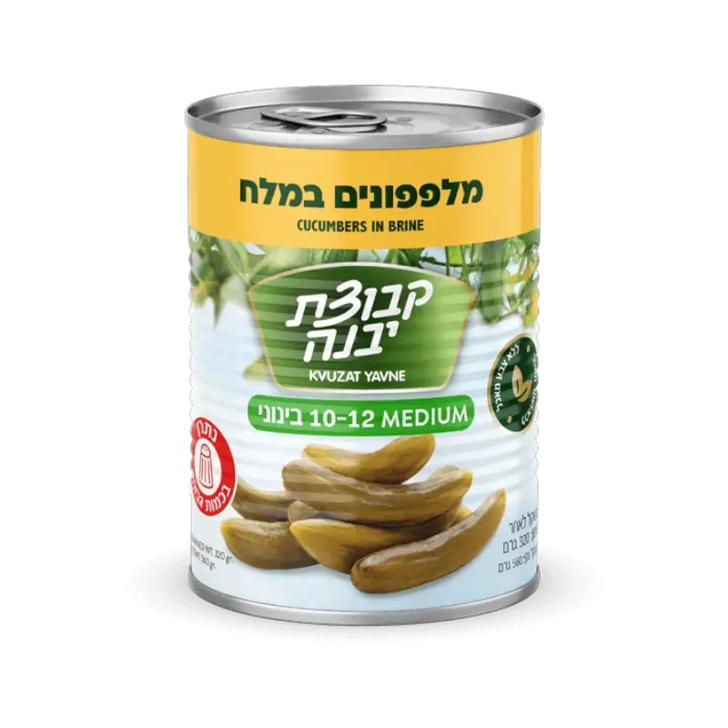 Pickled Cucumbers Kvuzat Yavne in Brine, Medium 10–12