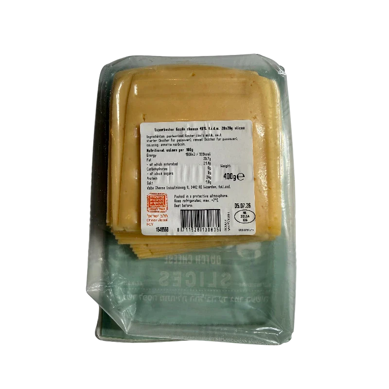 Gouda Cheese Slices – Shoshana Brand Dutch400g