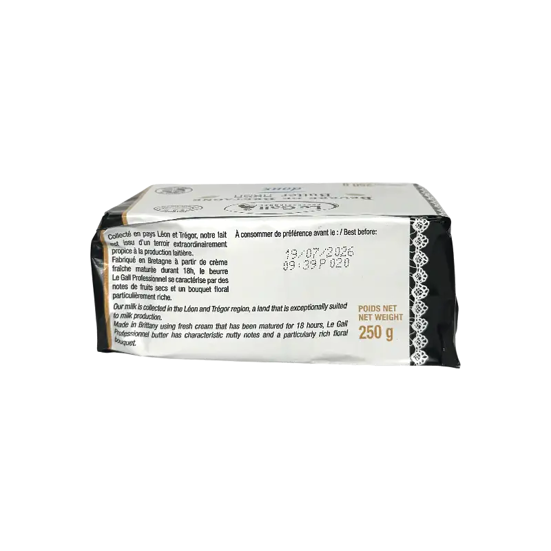 Le Gall Professionnel Beurre de Bretagne – Brittany Butter Unsalted (250 g)