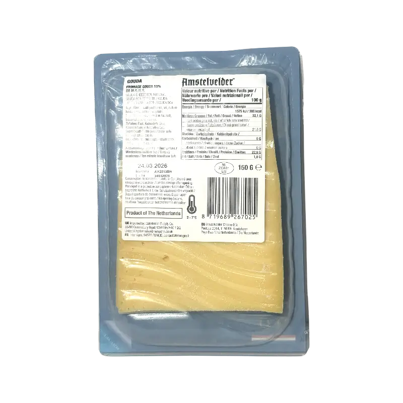 Amstelvelder Premium Gouda Sliced Cheese – Gouda (150 g)