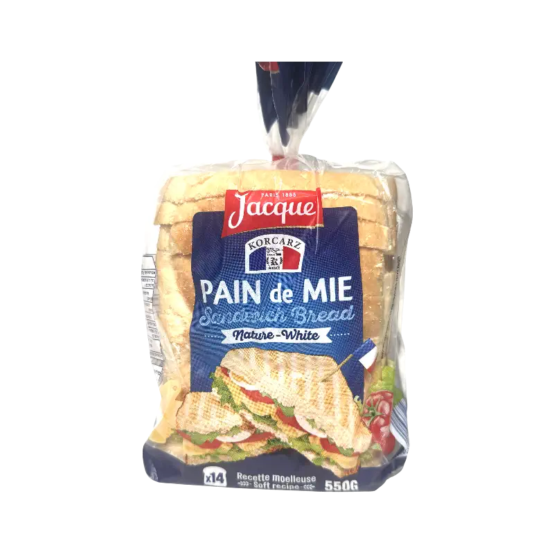 Jacquet Pain de Mie – Nature White Sandwich Bread (550 g)