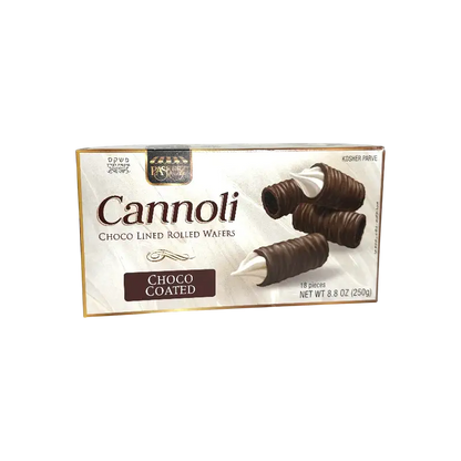 Paskesz Cannoli Choco Coated Choco‑Lined Rolled Wafers 250g