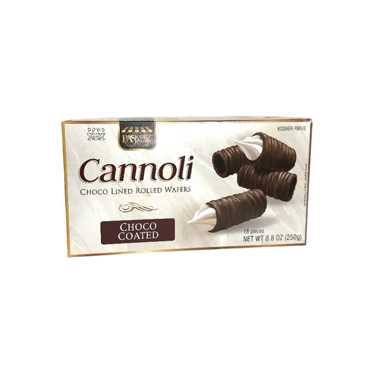 Paskesz Cannoli Choco Coated Choco‑Lined Rolled Wafers 250g