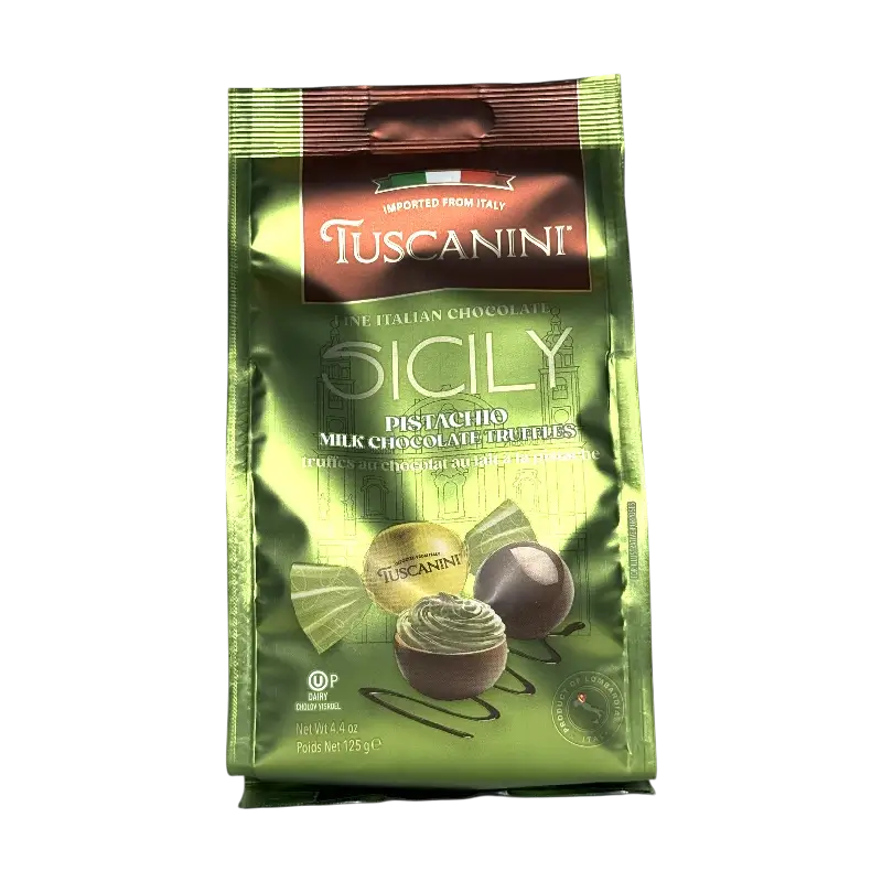 Tuscanini Sicily Pistachio Milk Chocolate Truffles 125g