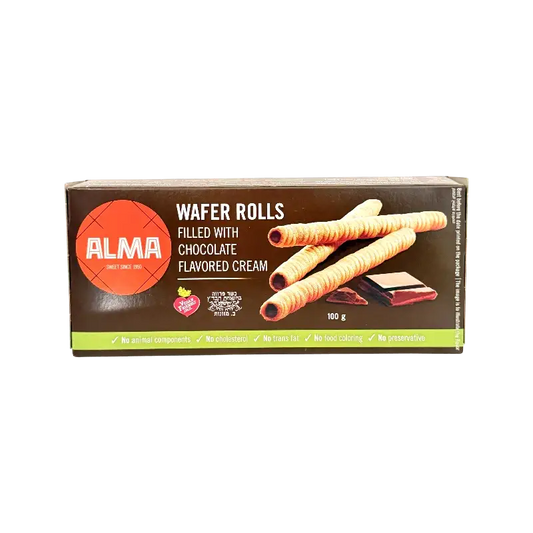 Wafer Rolls with Chocolate Cream – 100g (Alma)