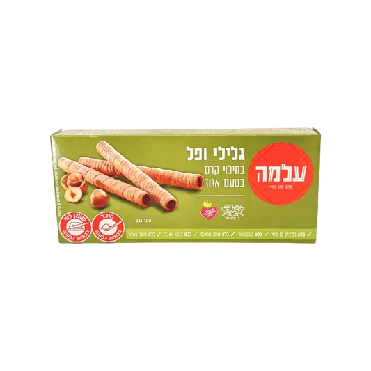 Wafer Rolls with Hazelnut Cream – 100g (Alma)