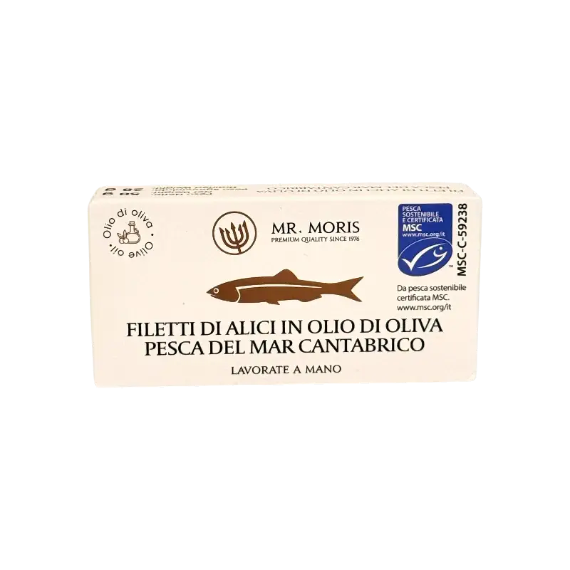 Anchovy Fillets in Olive Oil – Cantabrian Sea (Mr. Moris)