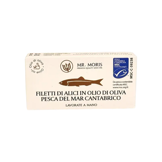 Anchovy Fillets in Olive Oil – Cantabrian Sea (Mr. Moris)