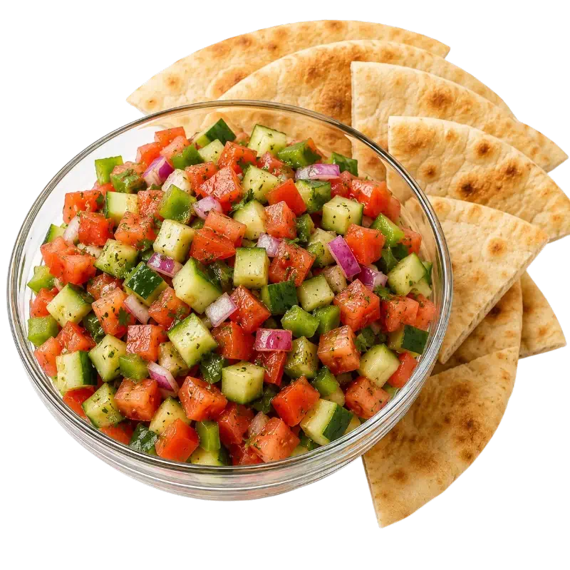 Israeli Salad with Pita