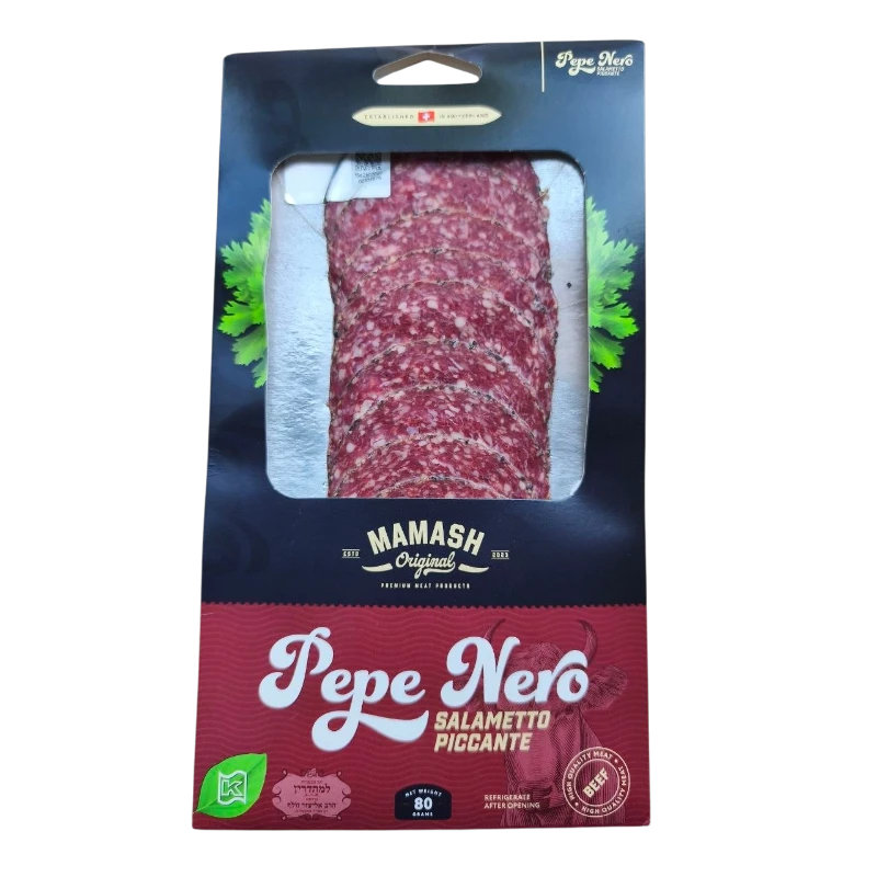 Mamash Original Pepe Nero Piccante Smoked Beef Salami – 80 g