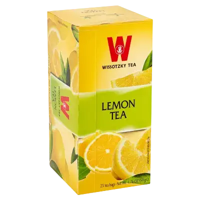 Wissotzky Lemon Tea – Black Tea with Lemon (25 Tea Bags)