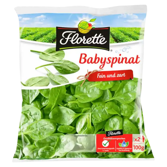 Baby Spinach Leaves — Fresh Tender Greens (Florette) 100g