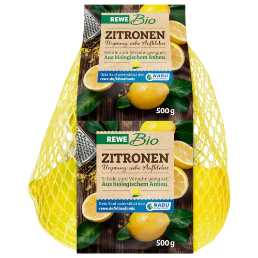 Organic Lemons — Fresh Citrus Fruit Bio Zitrone 500g