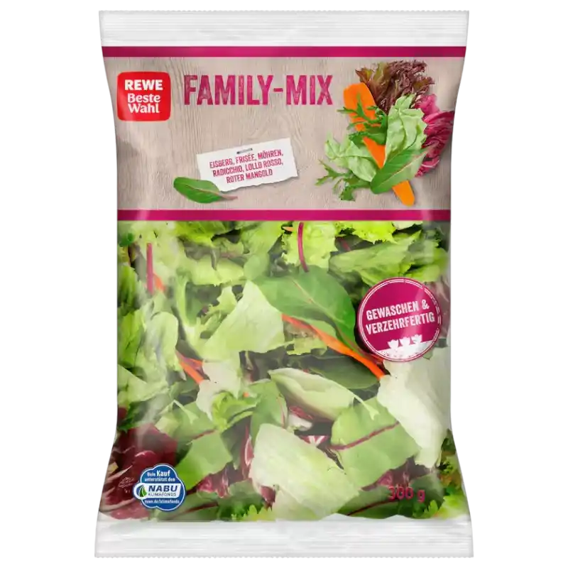 Fresh Mixed Leaf Salad — Family Mix (Washed & Ready‑to‑Eat) 300g