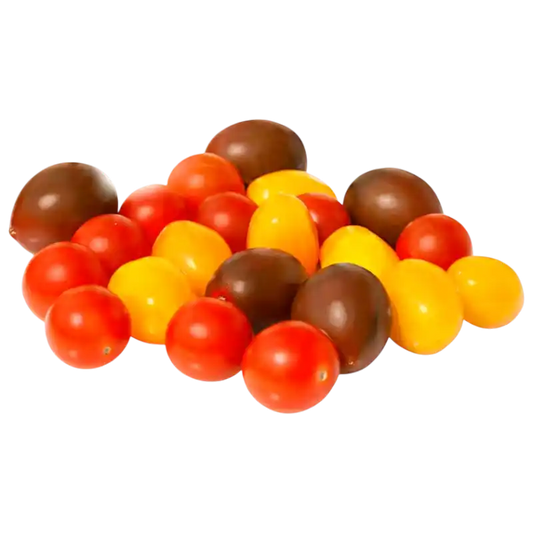 Fresh Mixed Cherry Tomatoes — Red, Yellow & Brown Mini Tomatoes 300g