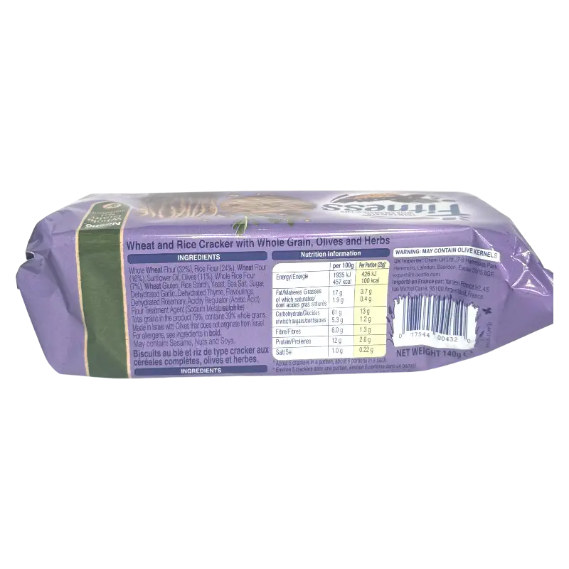 Fitness Thin Crackers with Kalamata Olive – Whole Grain Crackers