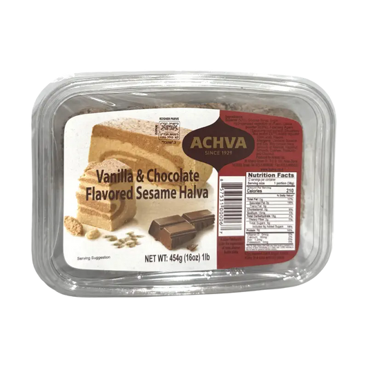 Achva Vanilla & Chocolate Flavored Sesame Halva – Sesame Halva Confection