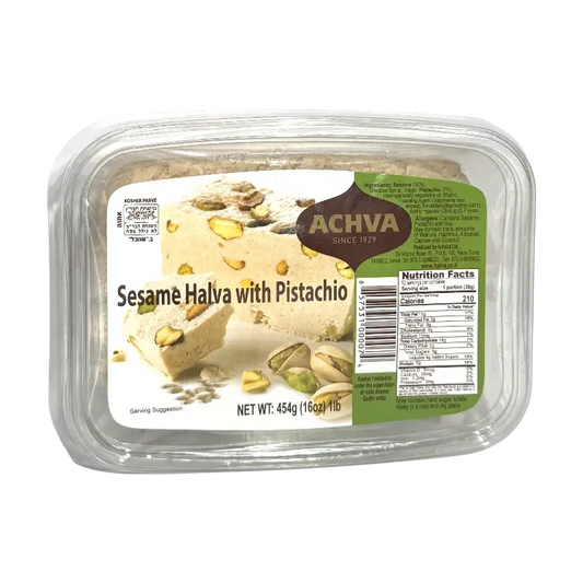 Achva Sesame Halva with Pistachio – Sesame Halva Confection