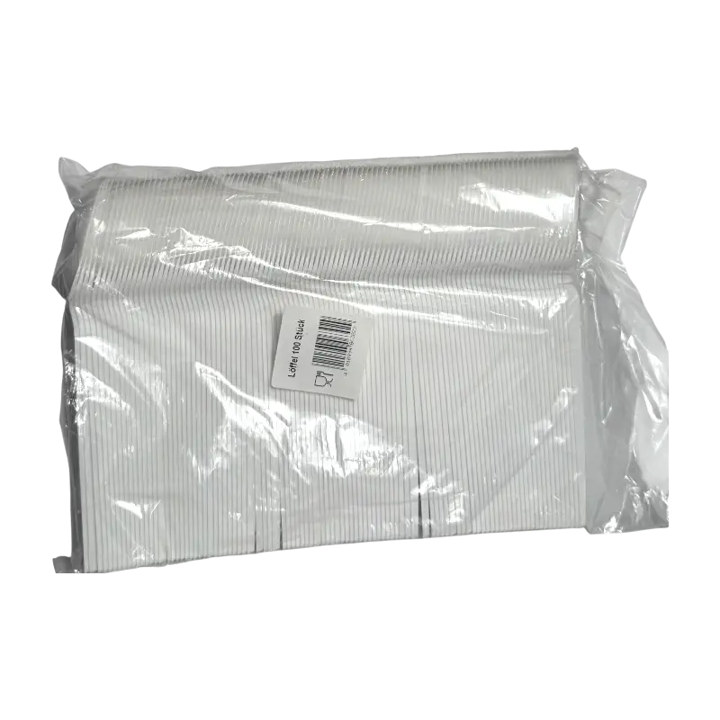 Disposable Plastic Teaspoons White 100 pcs