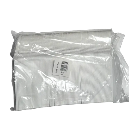 Disposable Plastic Teaspoons White 100 pcs