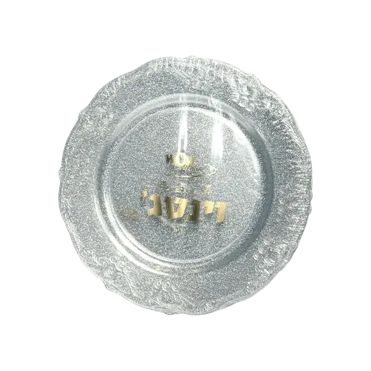 Wow! Decorative Disposable Plates Silver Elegant Design 10 pcs