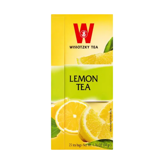 Wissotzky Lemon Tea – Black Tea with Lemon (25 Tea Bags)