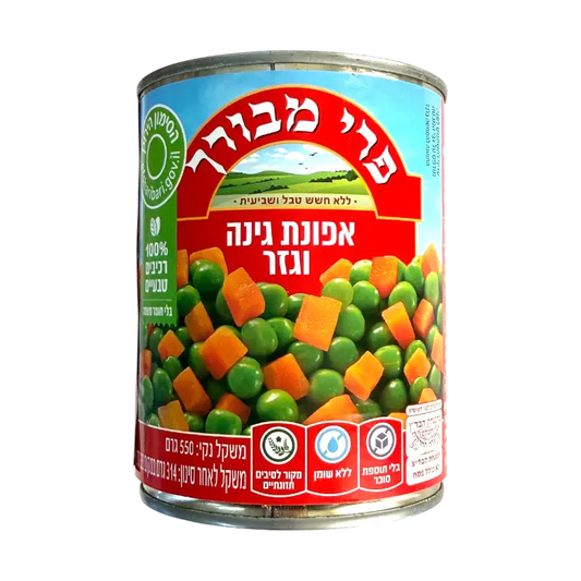 Pri Mevorah Green Peas & Carrots Canned Vegetables