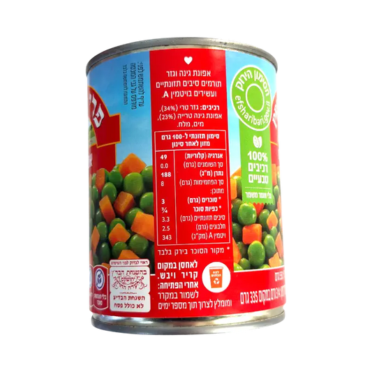 Pri Mevorah Green Peas & Carrots Canned Vegetables