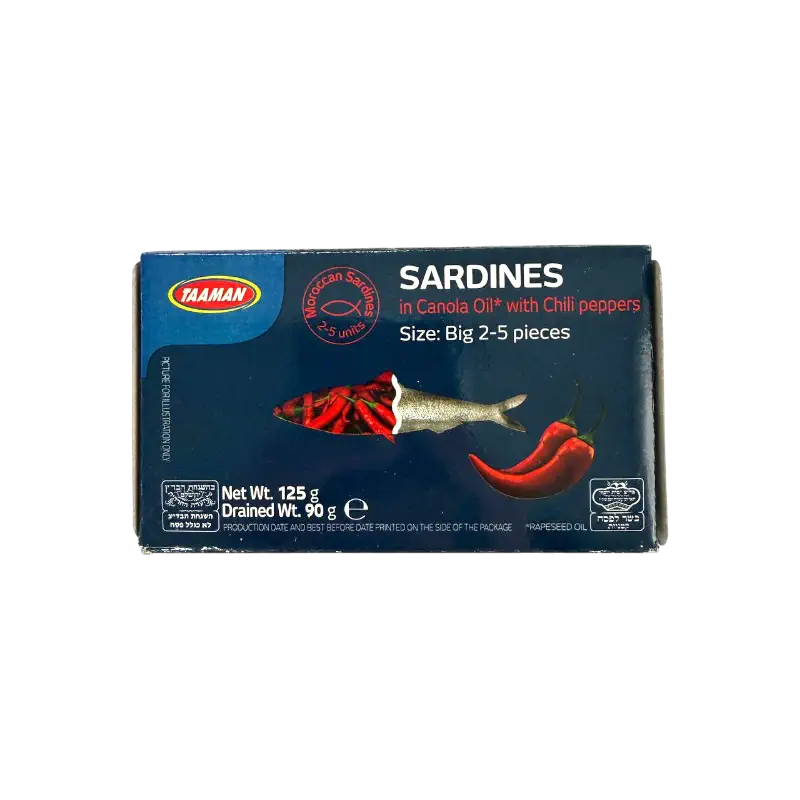 Taaman Sardines in Canola Oil with Chili Peppers Canned Fish