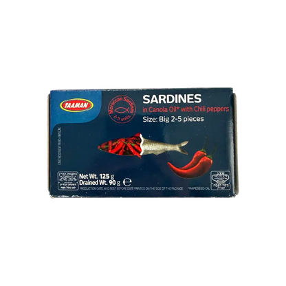 Taaman Sardines in Canola Oil with Chili Peppers Canned Fish